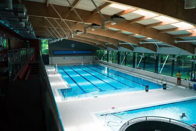 Wet pool deck at a Killarney leisure centre — the kind of surface we anti-slip treat